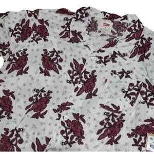 Levi's Strauss Men's Haskell Marshmallow 2XL Shirt Short‎ Sleeve Button Down